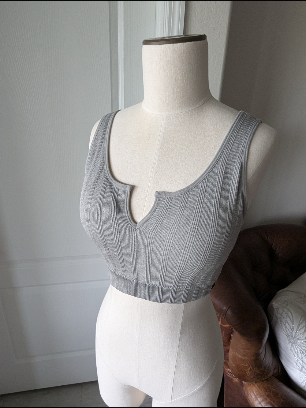 Bundle Lucky Brand Ribbed Bralettes in Heather Gray & Mauve See Description